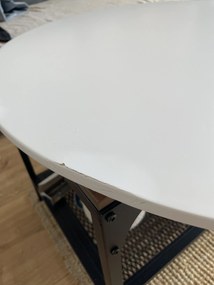 Reducere Masa rotunda alba pentru dining KAMI 80x80 cm II calitate.