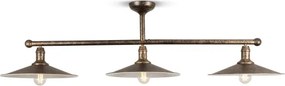 BRILAGI - Lustră cu tijă FORGE 3xE27/60W/230V cupru/patină