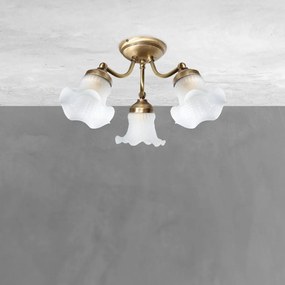 Lustra aplicata din alama design italian Glass Bell 3L