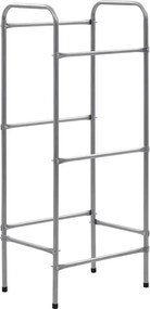 vidaXL Raft de depozitare pentru 3 lăzi, argintiu, 50x33x116 cm, oțel