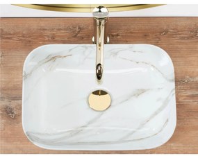 Rea Demi lavoar 40.5x31 cm dreptunghiular de blat gri piatra REA-U5065