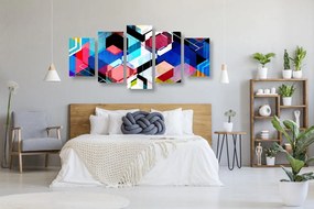 Tablou 5-piese geometrie abstractă