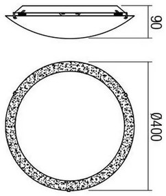 Plafonieră LED Redo 05-867 ARTEMIS LED/18W/230V d. 40 cm argintiu