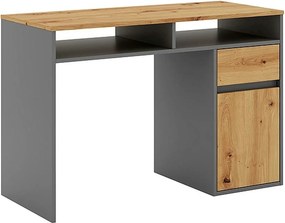 Birou B-012, stejar/gri antracit, PAL laminat, 110x48x75 cm