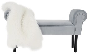 Bancă, catifea Velvet, gri deschis/negru, BURDA