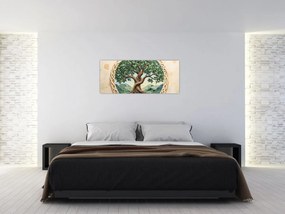 Tablou – Arborele vieții împletit (120x50 cm)