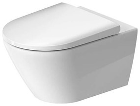 Set vas WC suspendat Duravit D-Neo Rimless cu capac softclose si fixare ascunsa