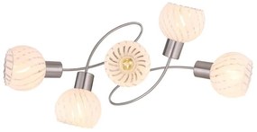 Plafoniera cu 5 spoturi design modern WILLY nichel