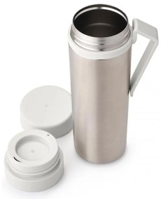 Sticla thermos Brabantia Make&Take 1008488, 500 ml, Perete dublu, Fara BPA, Argintiu/Gri deschis