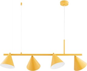 Lustră cu cablu ZELTA 4xE27/15W/230V galbenă