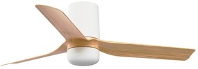 Ventilator LED dimabil de tavan FARO 33833WT-1TW MINI PUNT TUB S 10W/230V maro/alb d. 90 cm WT + telecomandă