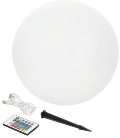 Lampă solară LED RGBW reglabilă, 5W/3,7V/3000K, IP54, Ø 30 cm
