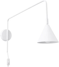 Lampă de perete Sollux SL.1696 NOX 1xE14/10W/230V alb