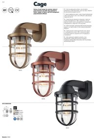 Aplică de exterior CAGE 1xE27/28W/230V IP44 cupru Redo 90206