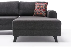 Canapea Tip Coltar in Forma de U Belen - Anthracite