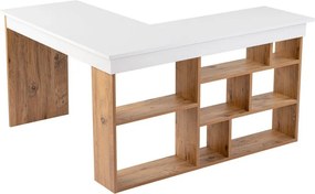 Birou cu aspect de lemn de pin 120x130 cm Vesper – Kalune Design