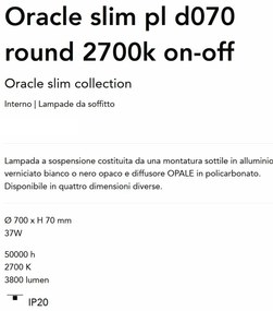 Lustra LED design geometric Oracle slim pl d070 round 2700k on-off alba