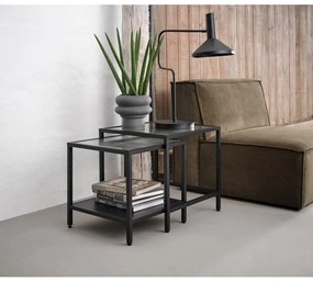 Măsuțe auxiliare 2 buc. din sticlă 50x50 cm Bronco – Unique Furniture