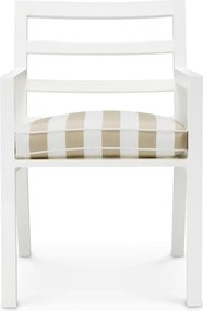 Scaun de interior/ exterior elegant design LUX Delta, alb mat