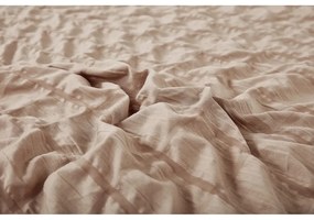 Lenjerie de pat maro din țesătură crep pentru pat de o persoană 140x200 cm Naomi – My House