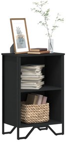 vidaXL Bibliotecă, negru, 50x31x74,5 cm, lemn prelucrat