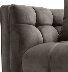 Fotoliu elegant design LUX Sienna, catifea gri 113196 HZ