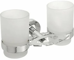 SAPHO XR900 X-Round suport pentru perii, inclusivpahare, argintiu