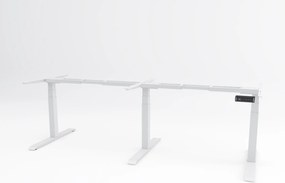 Cadru de birou cu înălțime reglabilă electric 180°, Viva Upgrade, triple motor, 150 kg - Alb