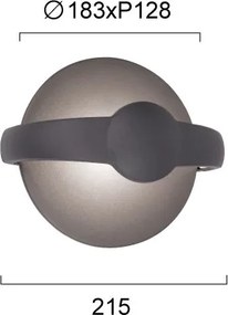 Aplica de perete LED MAYORKA LED/12W/230V gri