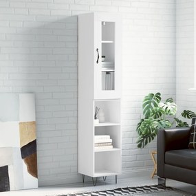 vidaXL Dulap înalt, alb, 34,5x34x180 cm, lemn prelucrat