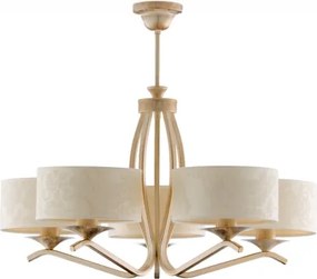 Brilagi - Lustru pe tijă SAPHIRE 5xE27/15W/230V diam. 66 cm crem/auriu/patină