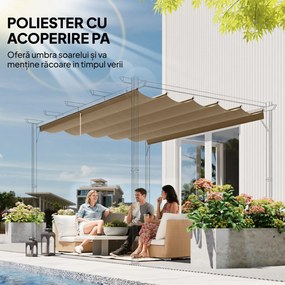 Outsunny Tettuccio di Ricambio per Gazebo 3x3 m con 10 Fori di Drenaggio Grigio | Aosom Romania