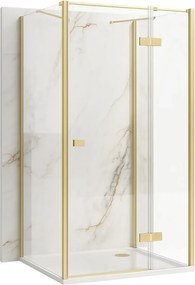 Cabina de dus Rea Atlas 80x90 cu deschidere pe dreapta auriu periat