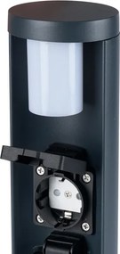 BRILAGI PILLAR - Lampă de exterior cu 2 prize SCHUKO, 1xG9/11W/230V, IP44, antracit