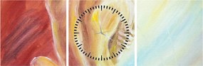 Tablou - Imaginea unei femei care se odihnește, pictură în ulei (cu ceas) (90x30 cm)