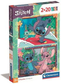 Disney Lilo și Stitch Angel Puzzle Clementoni de 2x20 piese