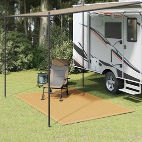 vidaXL Covor pentru cort, nisipiu, 250x200 cm, HDPE
