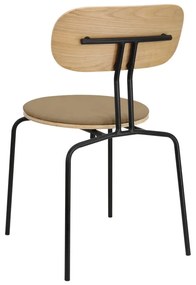 Scaun de dining negru/maro deschis Curious – UMAGE