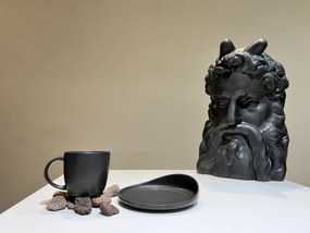 Set 48 Cani mari Vulcano (Negru-Carbon Mat, 380ml)