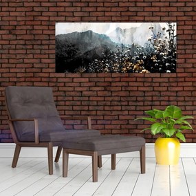 Tablou - Ilustrație de flori sălbatice (120x50 cm)