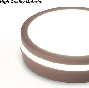 Brilagi - Corp de iluminat exterior cu senzor BENE LED/18W/230V, Ø 21,5 cm, maro, IP54