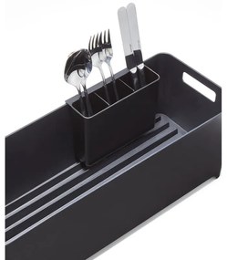 Suport de scurgere vase din silicon Yamazaki Flow, negru