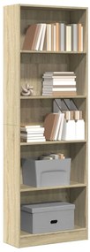 vidaXL Bibliotecă, stejar sonoma, 60x24x176 cm, lemn prelucrat