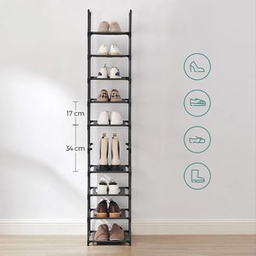 Raft pentru pantofi, 33x33x173 cm