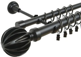 Galerie dubla salerno negru 25/19mm (Alege marime: 300 cm)