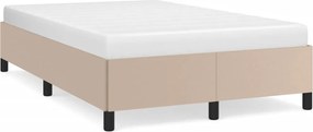 vidaXL Cadru de pat fără saltea cappuccino 120x190cm piele artificială