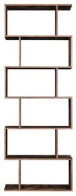 Vasagle Raft/etajeră pentru cărți PRESTON, 70x24x190,5cm, maro