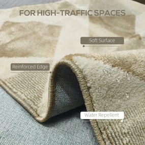 HOMCOM Covor Modern Hipoalergenic și Lavabil cu Efect 3D 230x160cm Galben | Aosom Romania