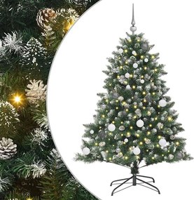 vidaXL Brad de Crăciun artificial Verde 150 cm PVC și Plastic și Oțel