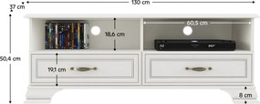 Comodă TV 2s, woodline crem, TIFFY 14